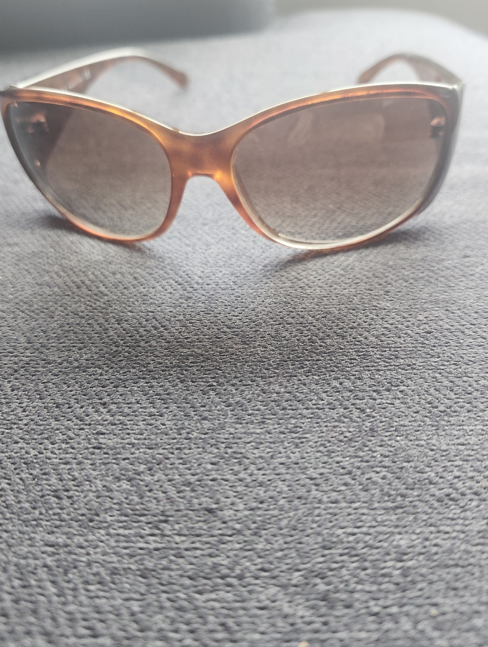 Prada Tortoiseshell Frame Sunglasses with Nickel Accents 2005 Vintage